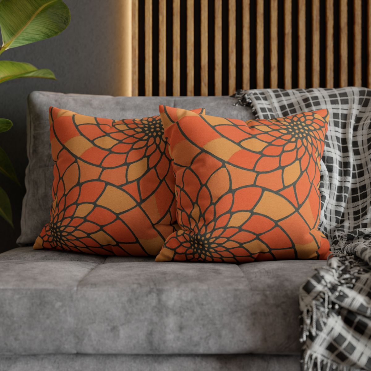 Petal Spiral Matrix designer print pillow cases