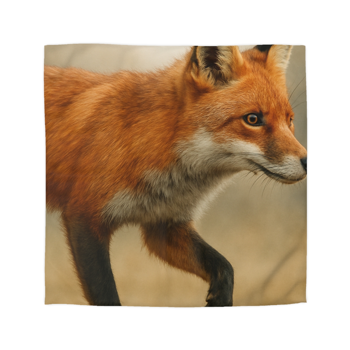 Eclipse Drift Red Fox designer printed duvets