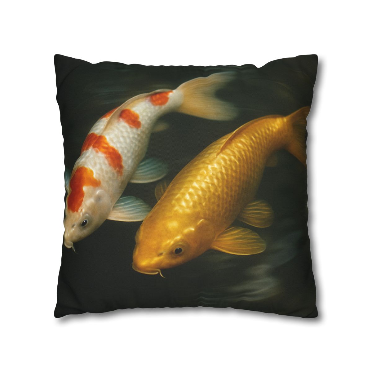 Golden Drift Koi Pair comfortable bedding pillow covers