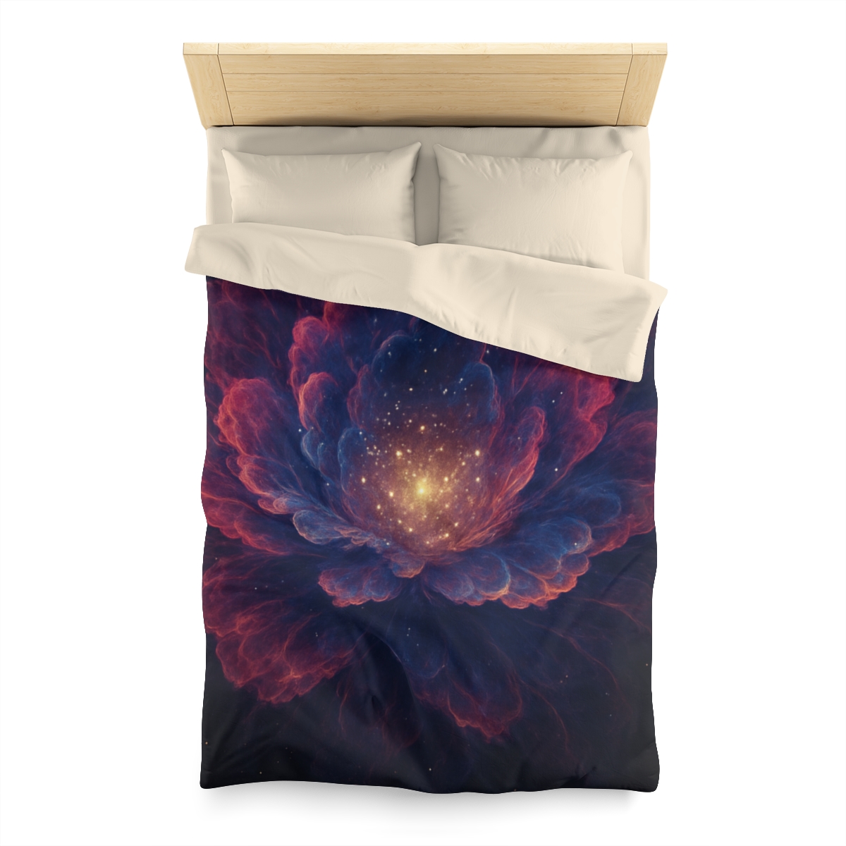 Fractal Nebula Bloom custom duvets