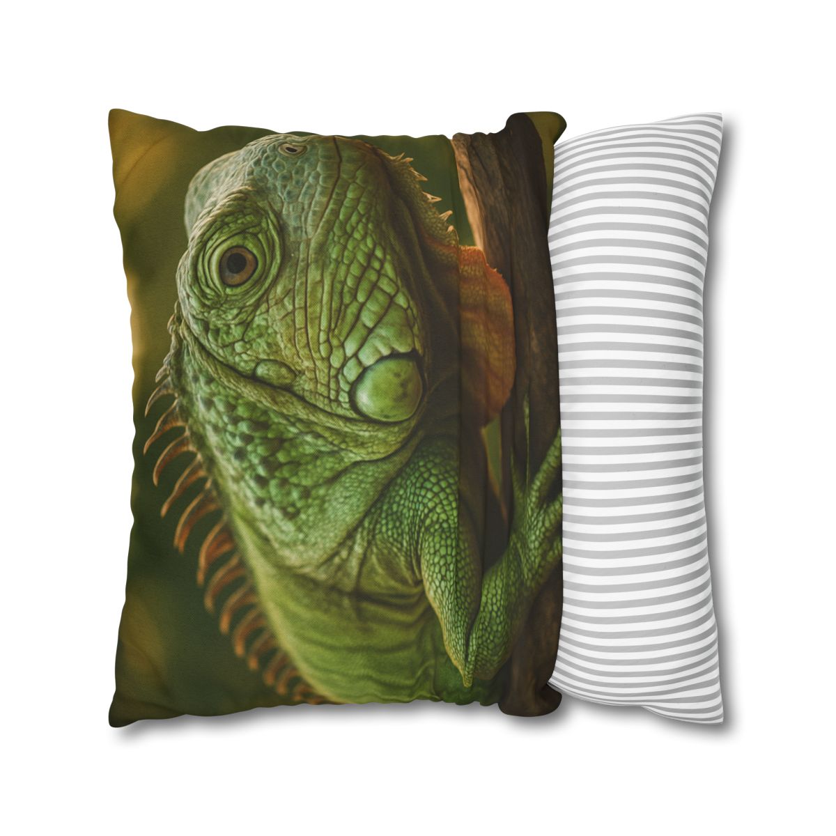 Orbit Glow Green Iguana custom pillow cases