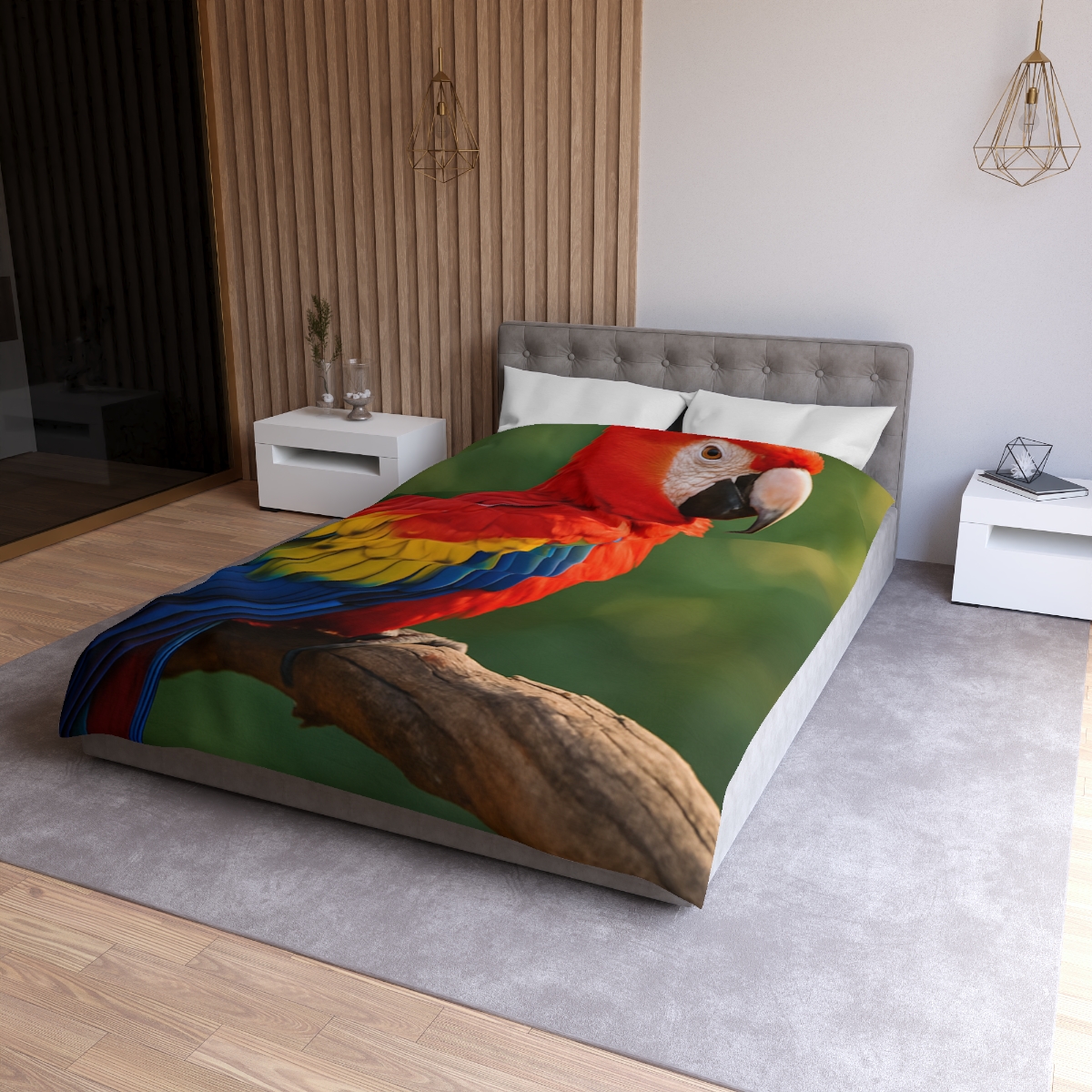 Prism Song Scarlet Macaw custom duvets