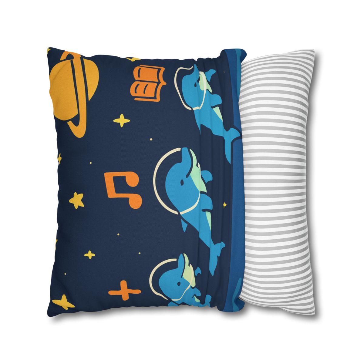 Space School Of The Ocean Dolphins designer print pillow cases