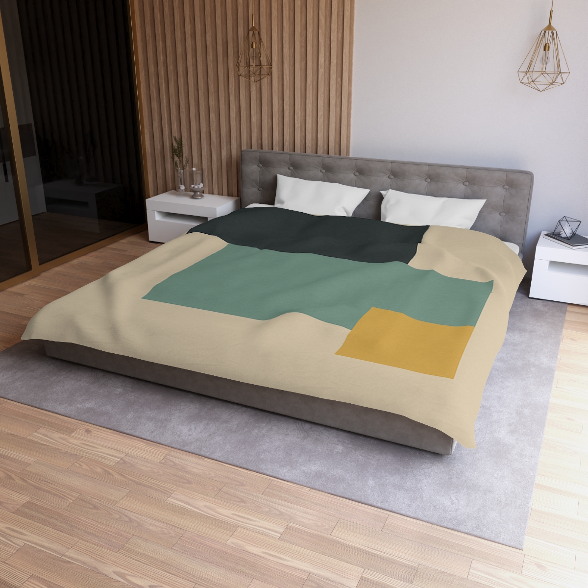 Offset Trio Of Blocks custom duvets