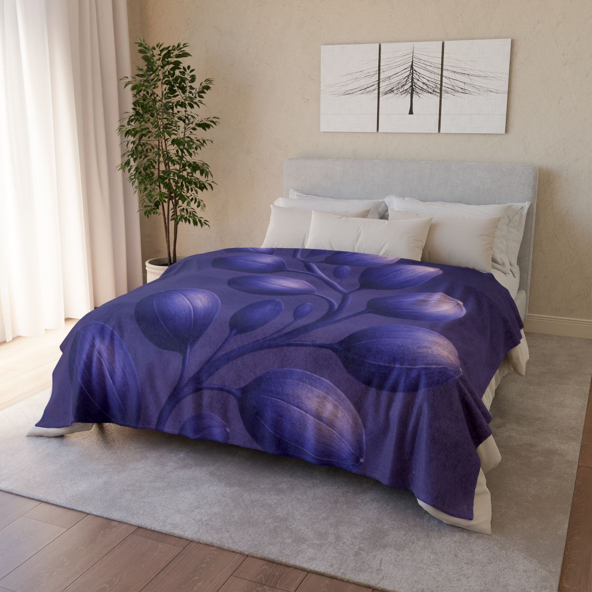 Seed Pod Helix Constellation designer printed blankets