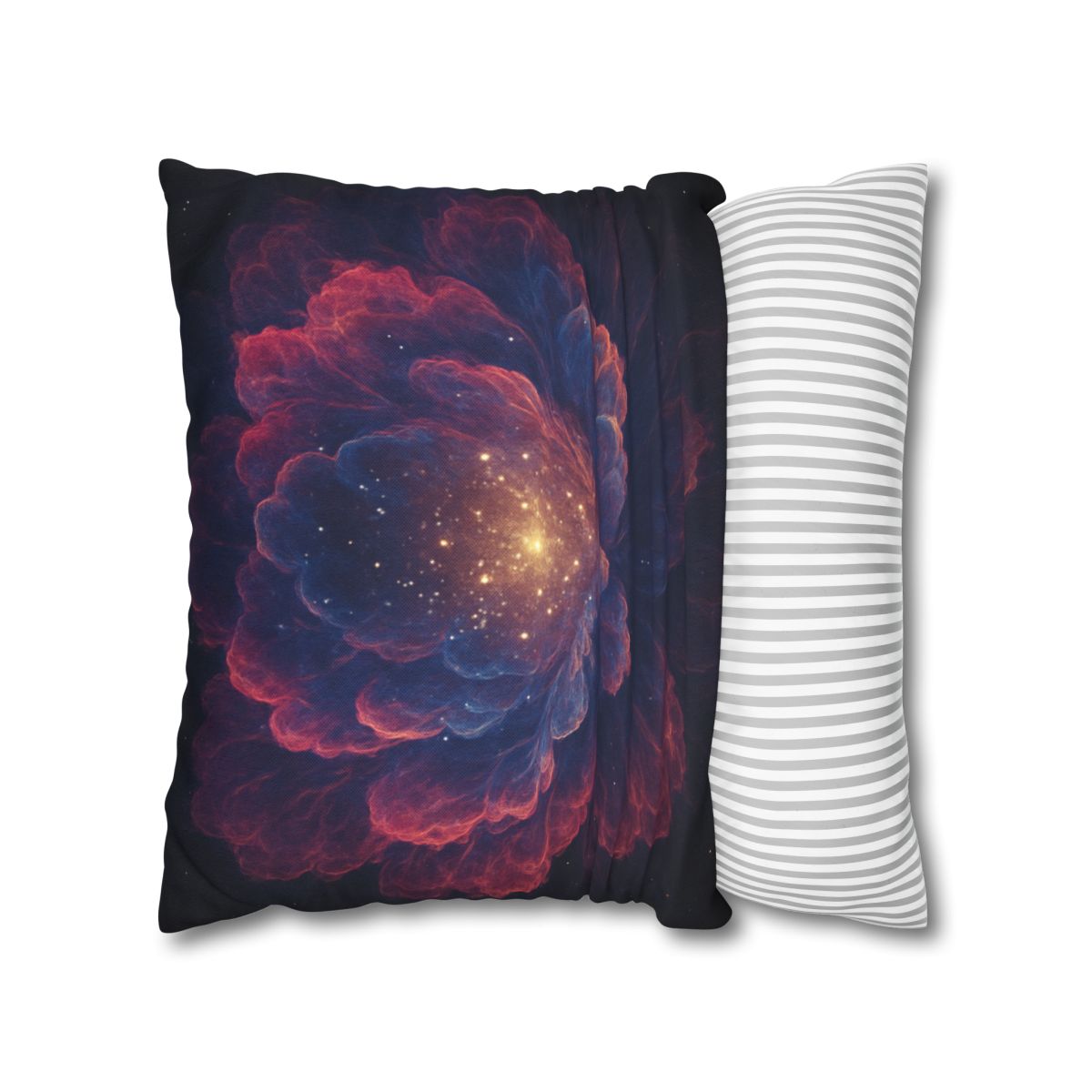 Fractal Nebula Bloom custom pillow cases