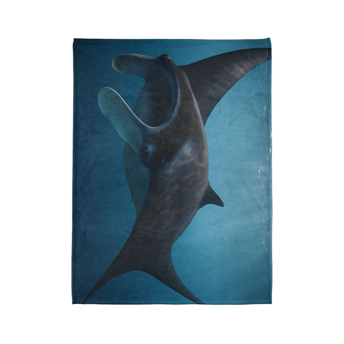 Sunlit Drift Manta Ray stylish throw blankets