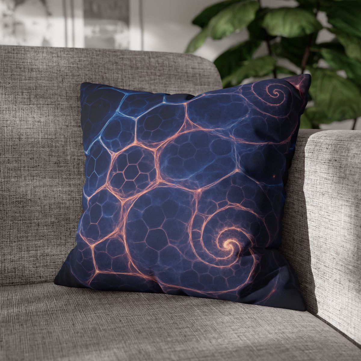 Fractal Nebula Lattice unique gift pillow cases