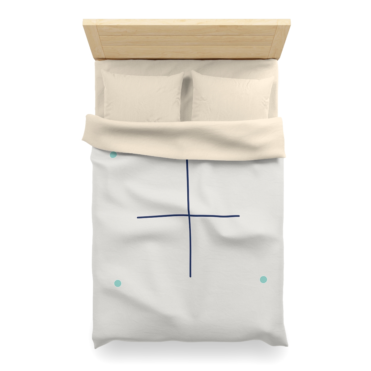 Sparse Meridian Cross And Dots stylish duvet covers