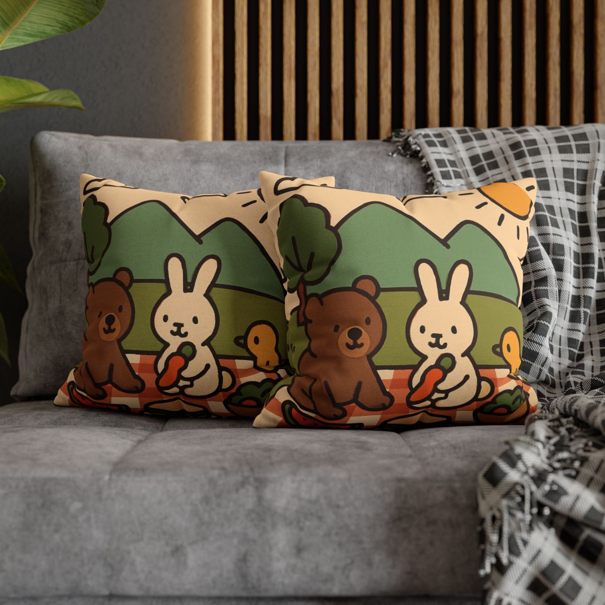 Mountain Picnic Pals custom pillow cases