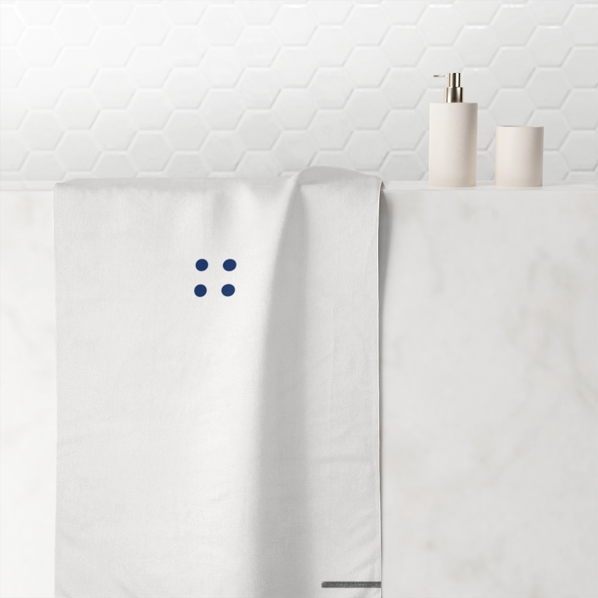 Clustered Dots And Framing Corners personalized bath towels