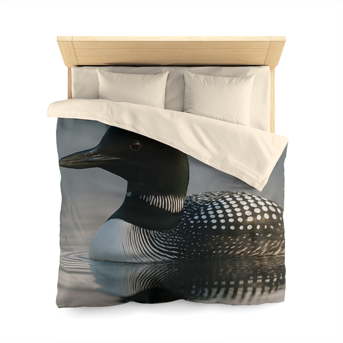 Mirror Calm Common Loon personalized bedding duvets