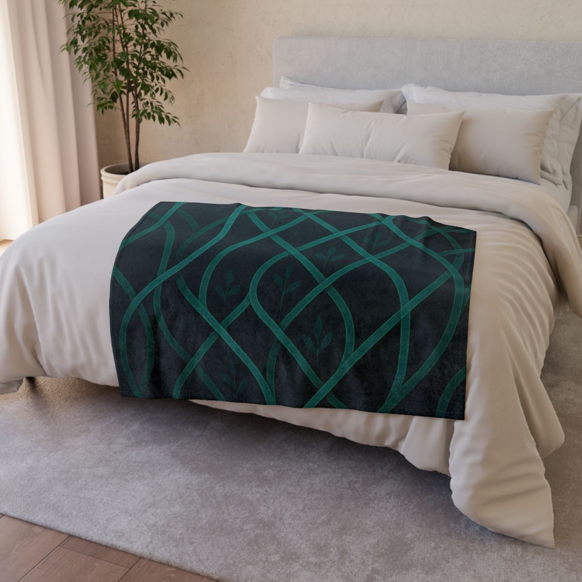 Vine Filament Lattice custom blankets