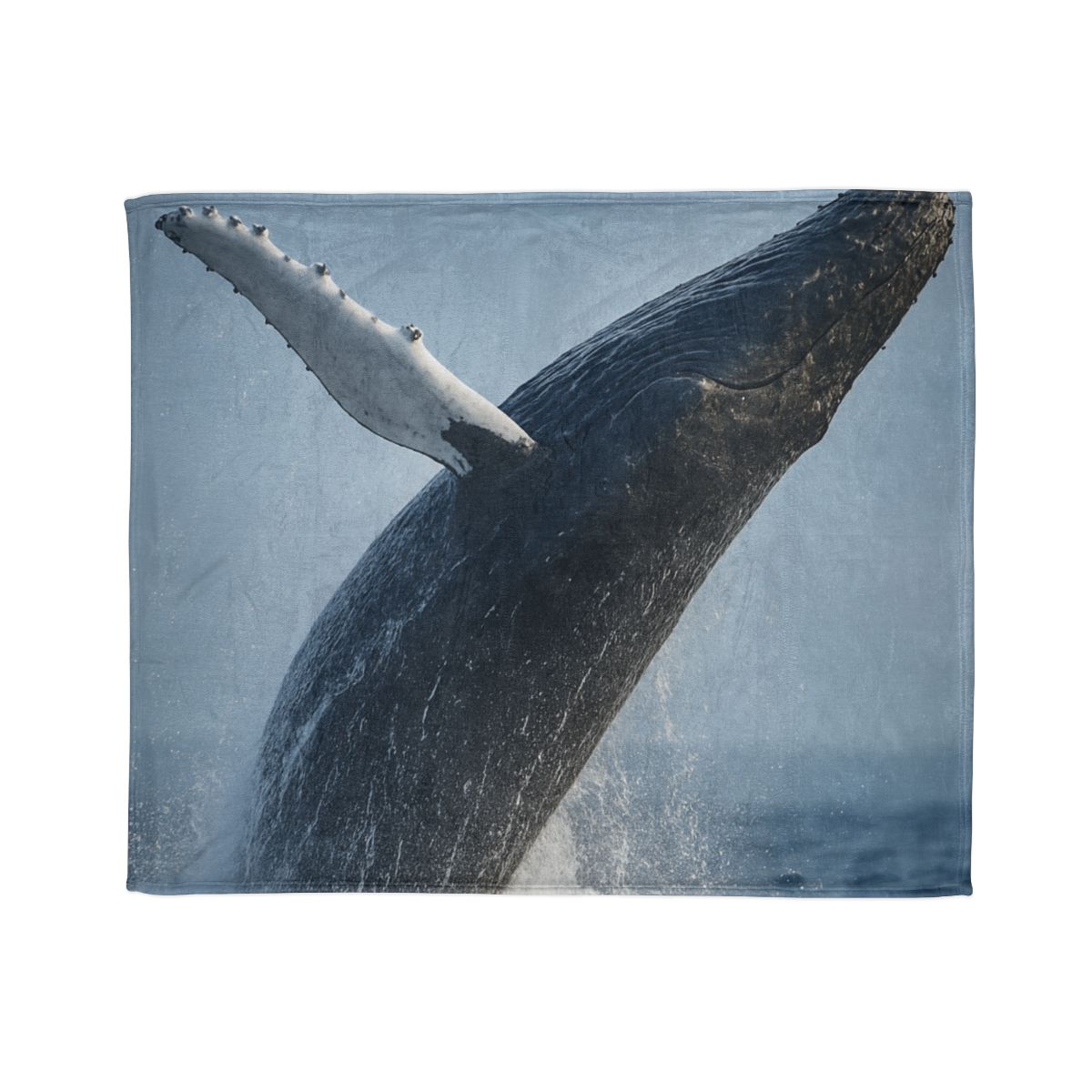 Humpback Whale Rising Calm custom blankets