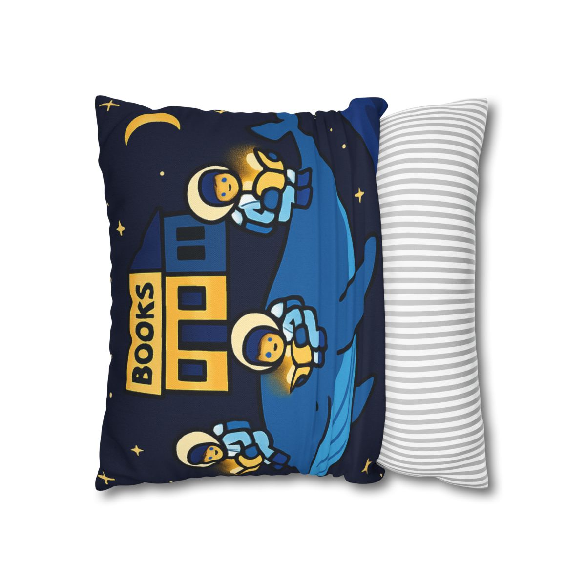 Starlight Library On A Floating Whale custom pillow cases