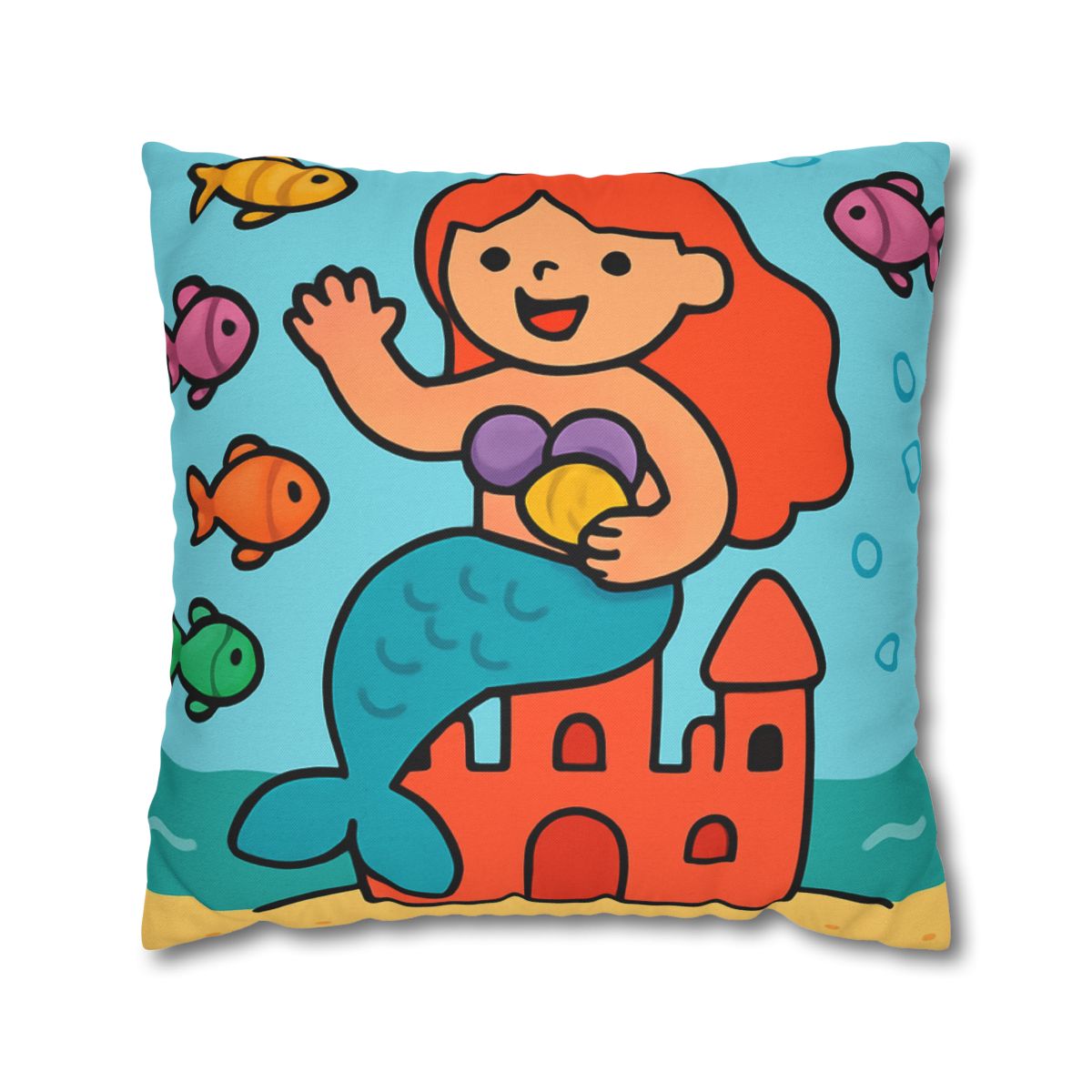 Coral Castle Mermaid trendy patterned pillow cases