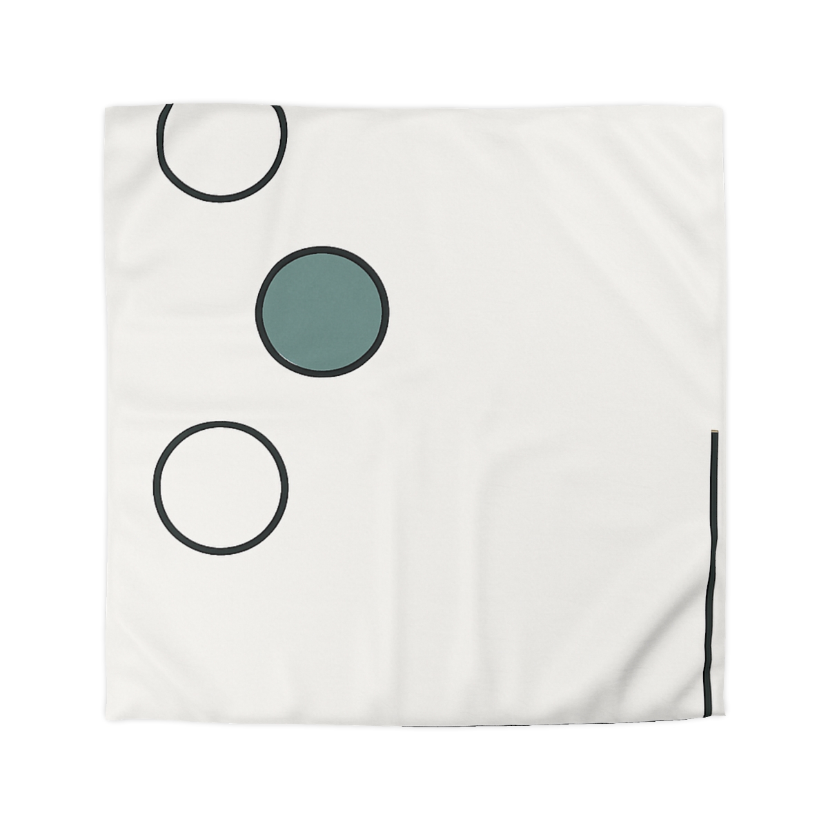 Triad Circles With Corner Frame Pause unique patterned duvets