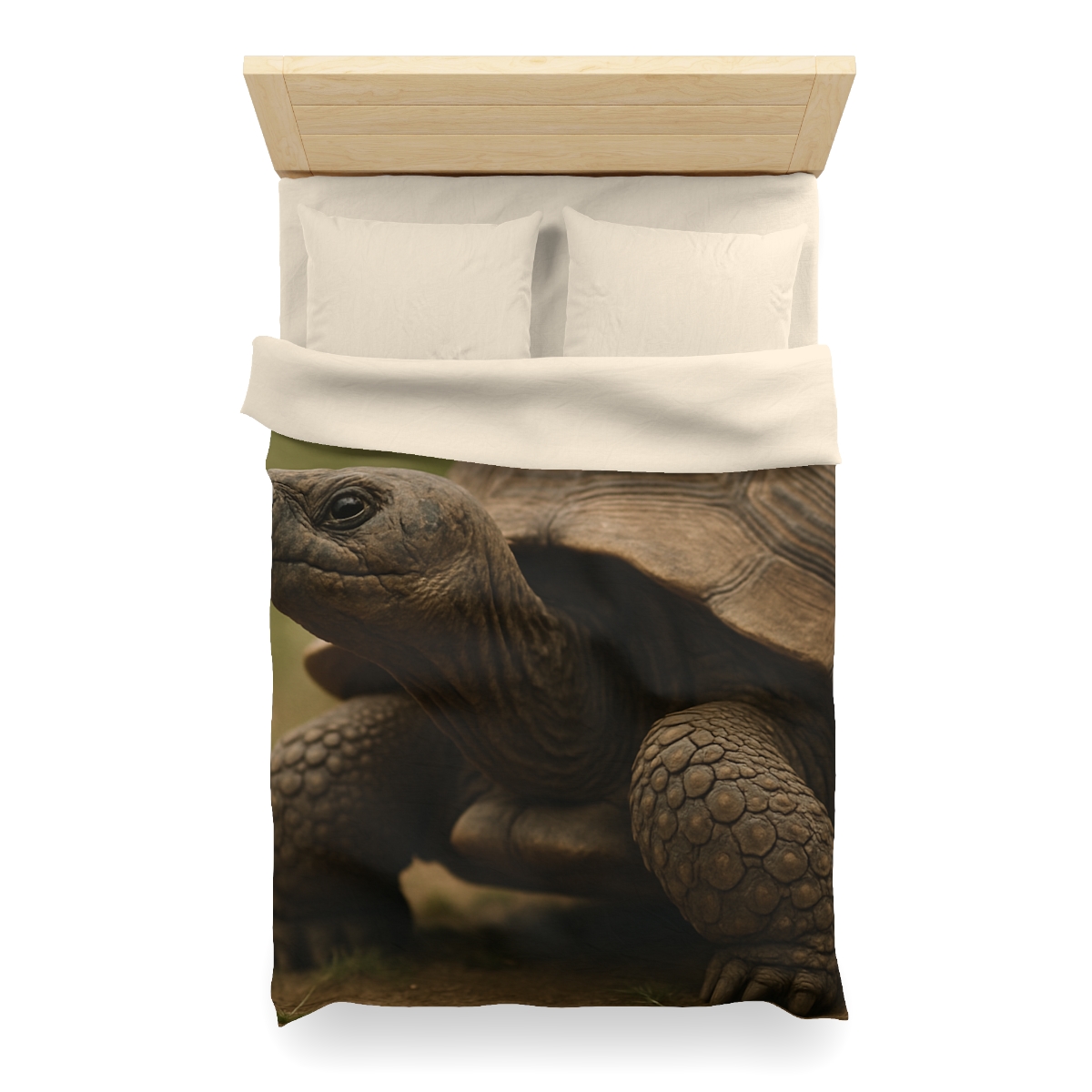 Giant Tortoise Timebound Gaze designer printed duvets
