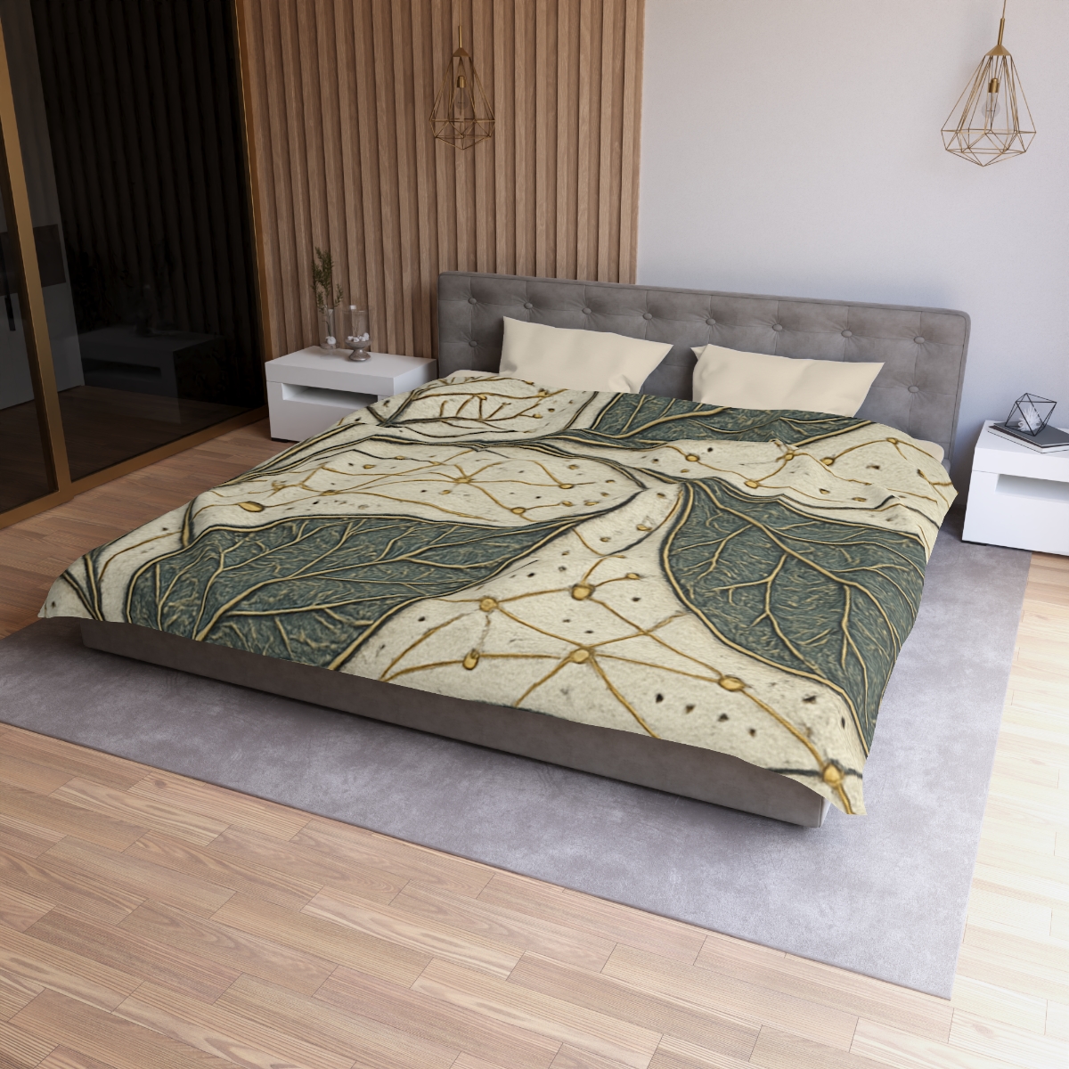 Leaf Vein Starchart Filigree personalized bedding duvets