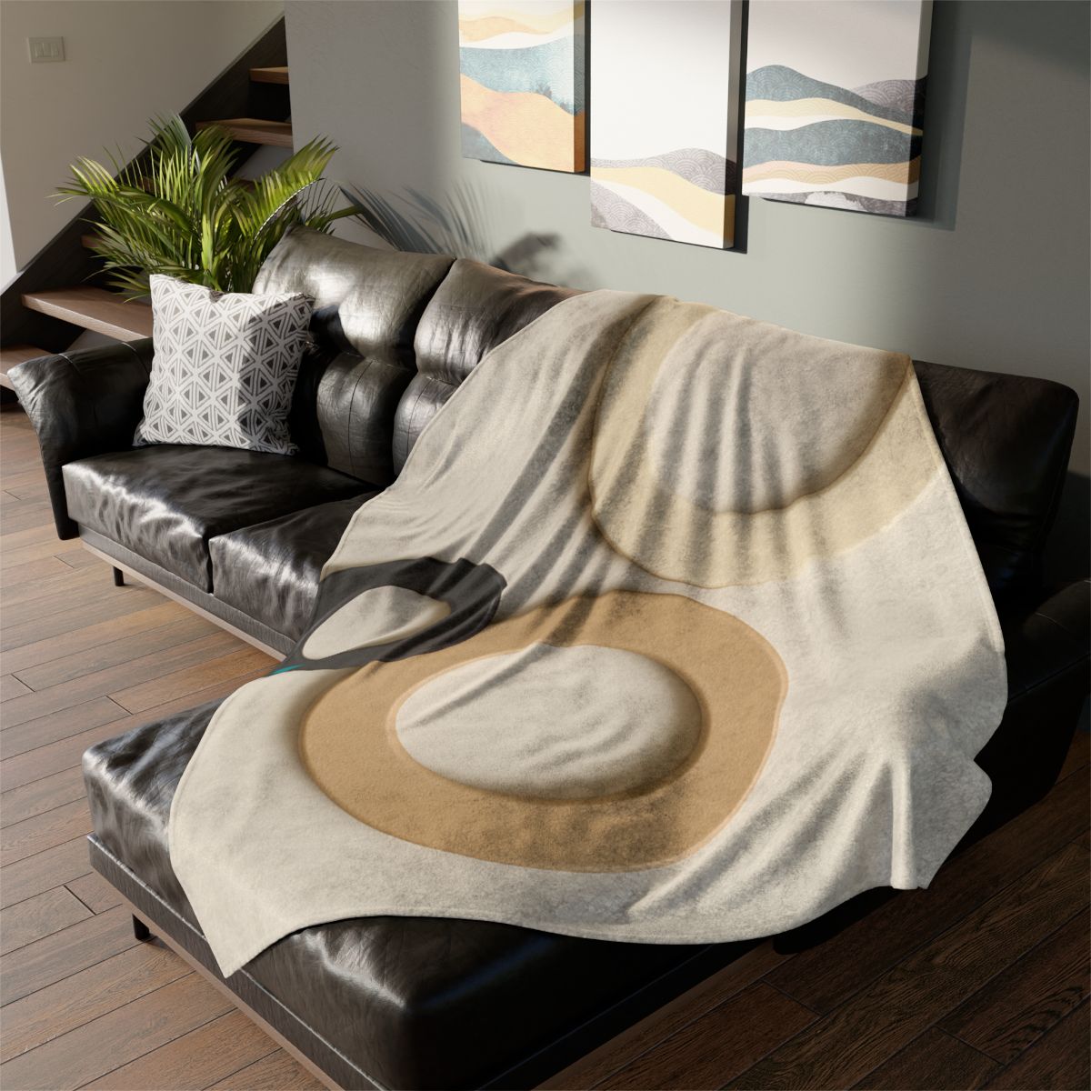 Three Balanced Rings personalized cozy blankets