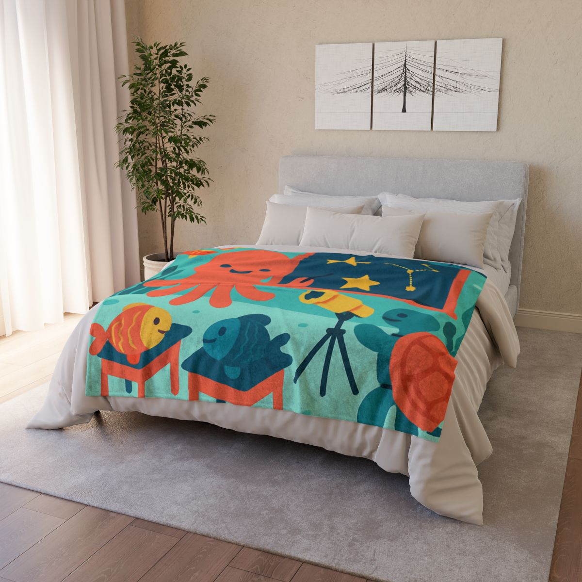 Starlight Coral Classroom trendy patterned blankets