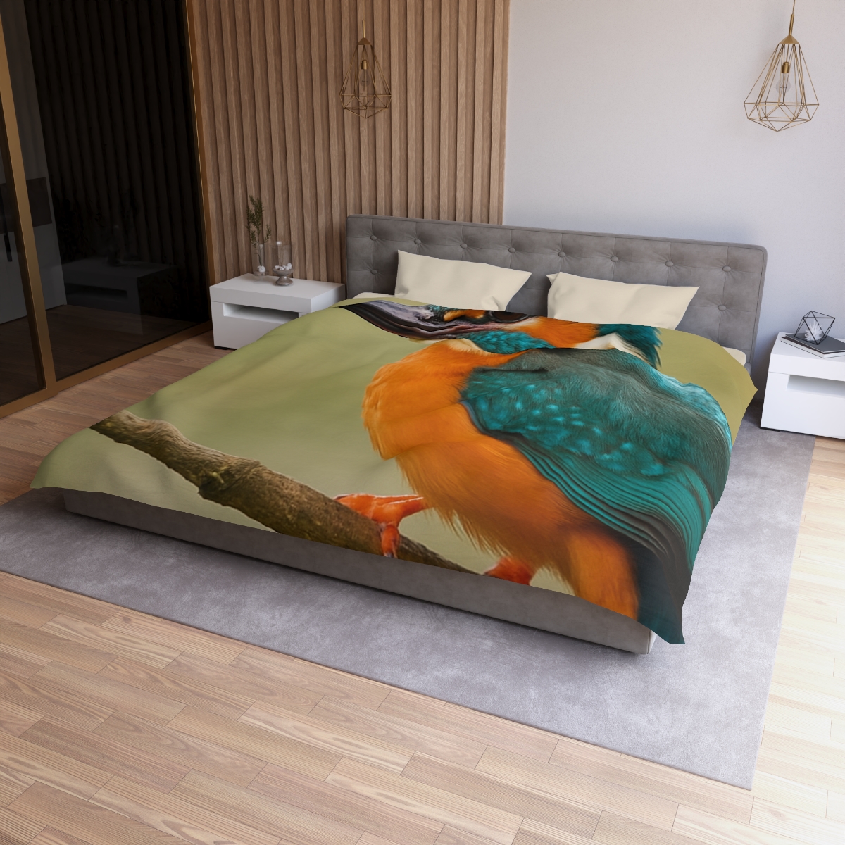 Emerald Flash Kingfisher warm winter duvets