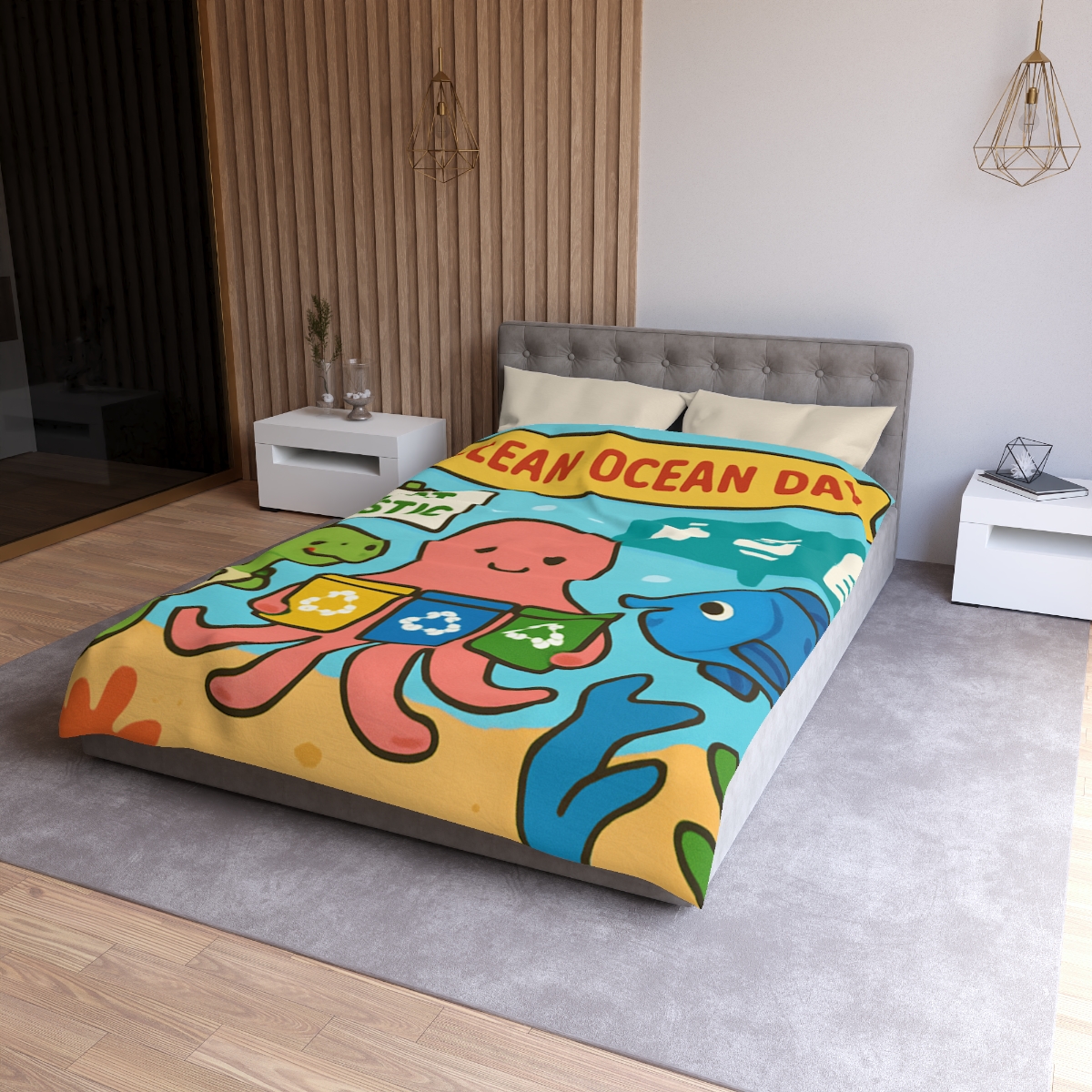 Coral Reef Recycling Parade unique patterned duvets