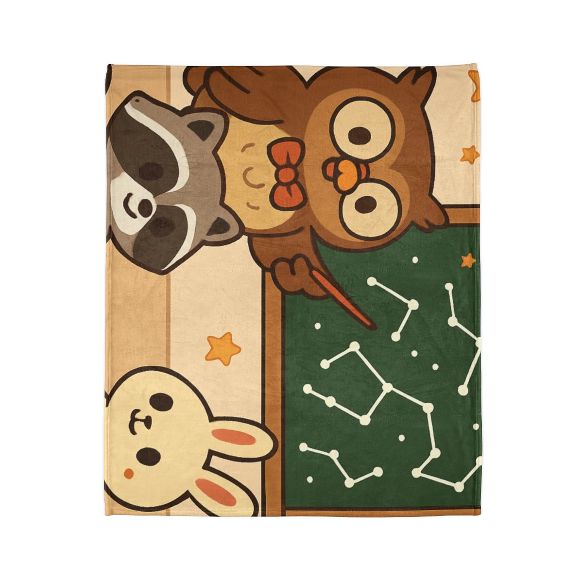 Comet Classroom Owl And The Star Map Chalkboard personalized cozy blankets