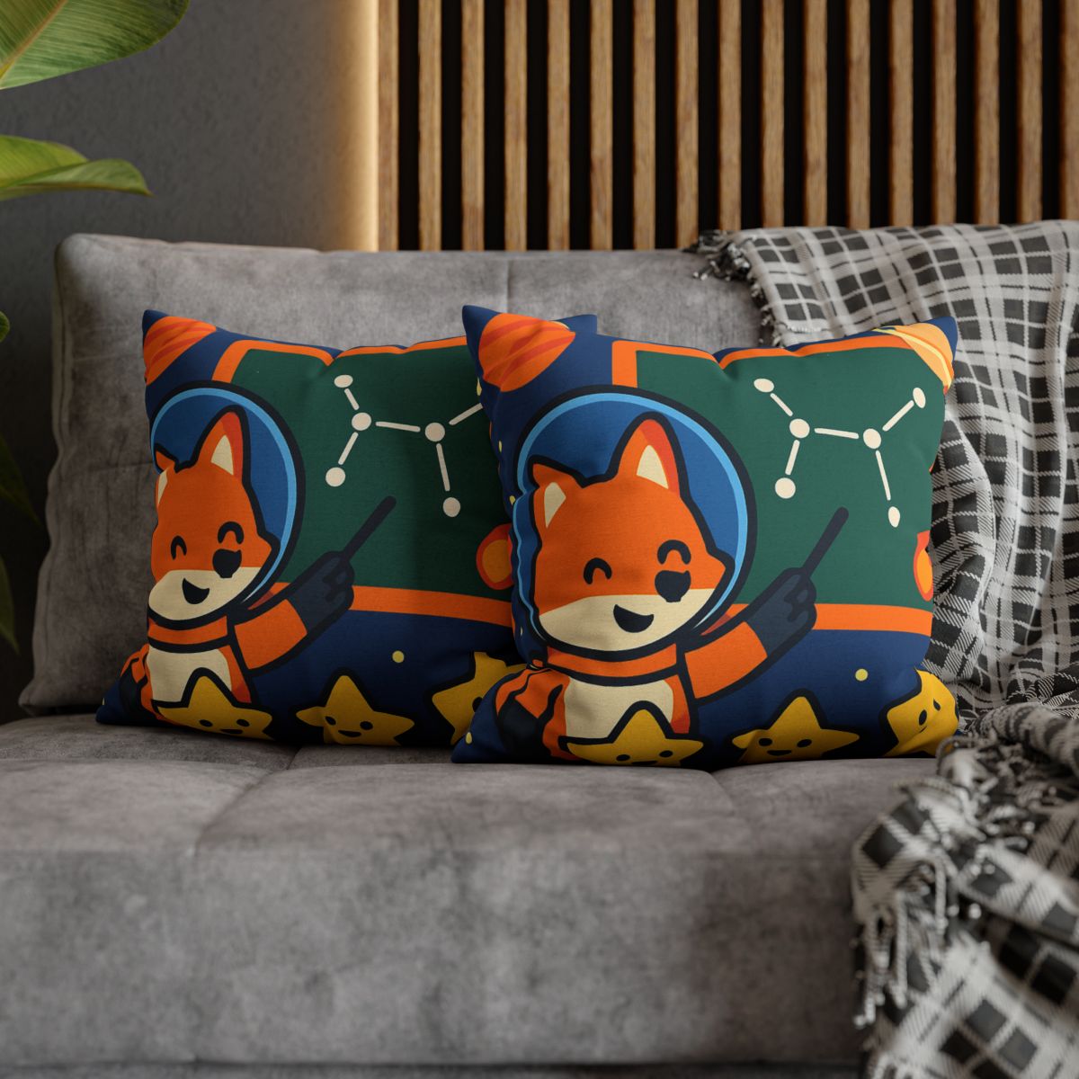 Comet Classroom Space Fox stylish decorative pillowcases