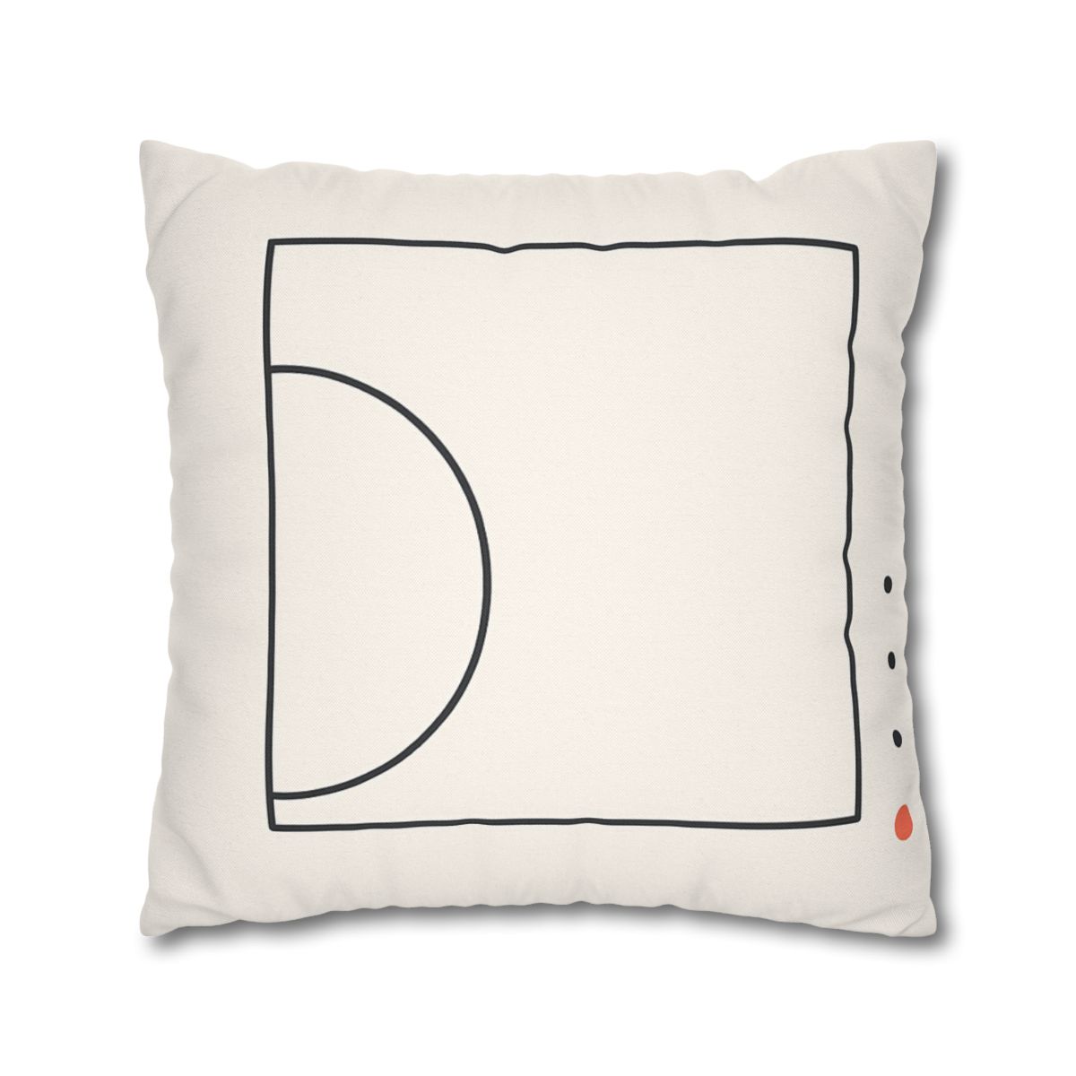 Open Frame With Offset Arc designer print pillow cases