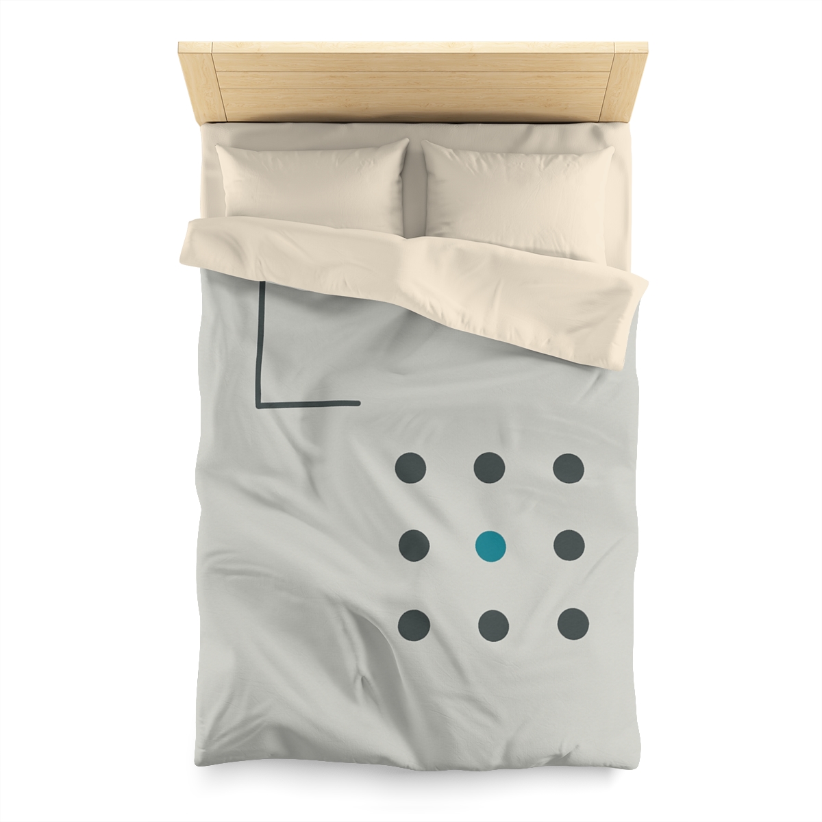 Sparse Dot Grid With Missing Corner designer printed duvets