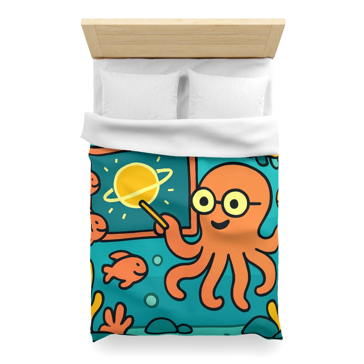 Cosmic Coral Reef Classroom custom duvets