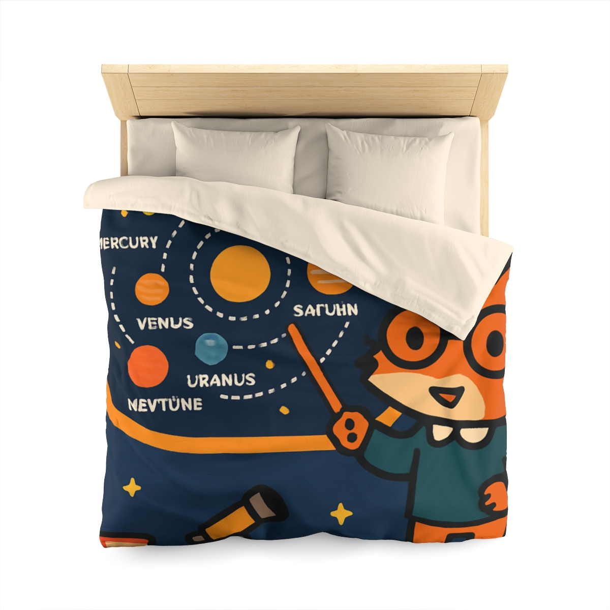 Comet Classroom With Star Map Fox unique patterned duvets