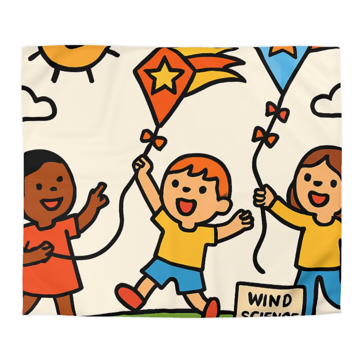 Comet Kite Parade On Cloud Hill soft comforter duvets