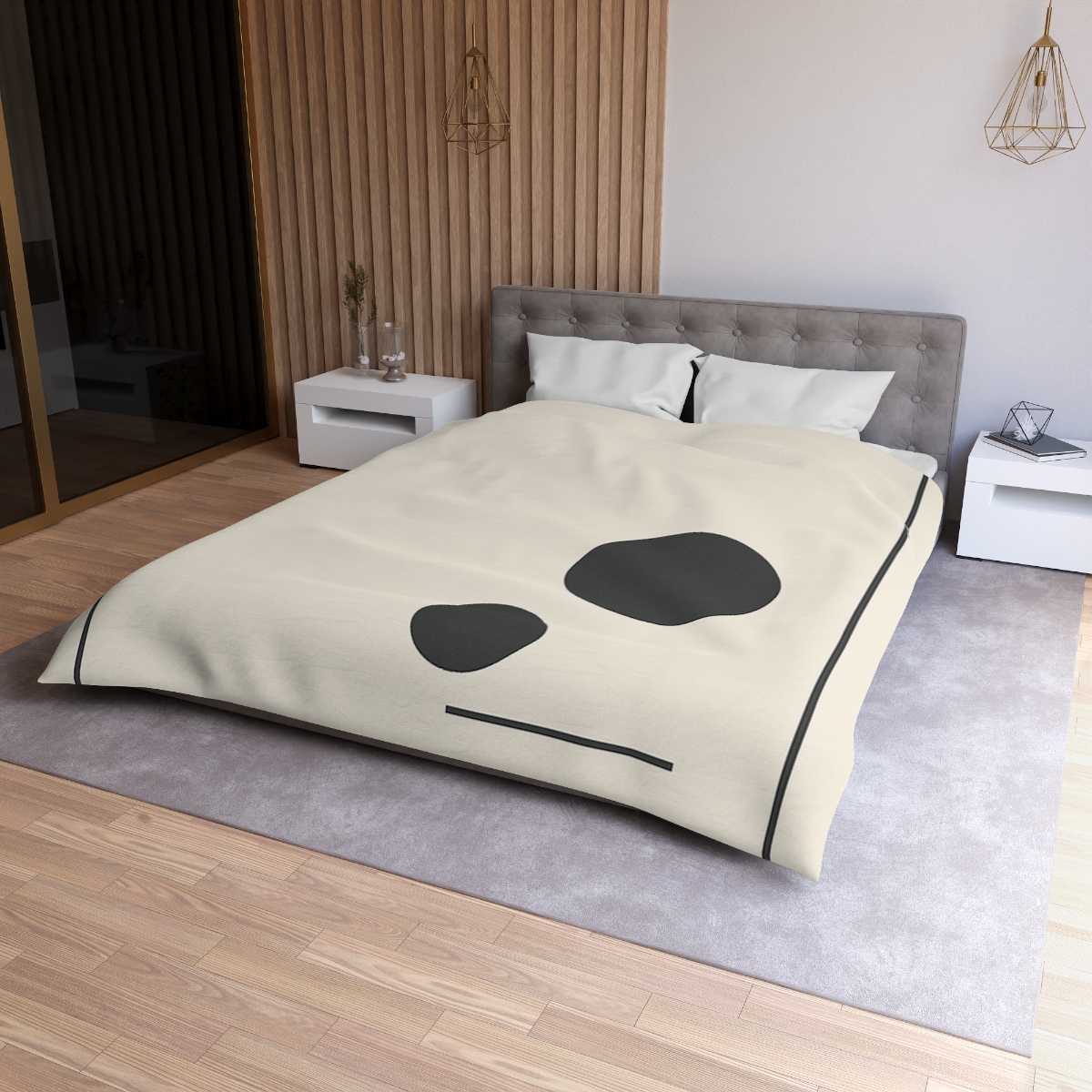 Offset Frame With Twin Disks soft comforter duvets