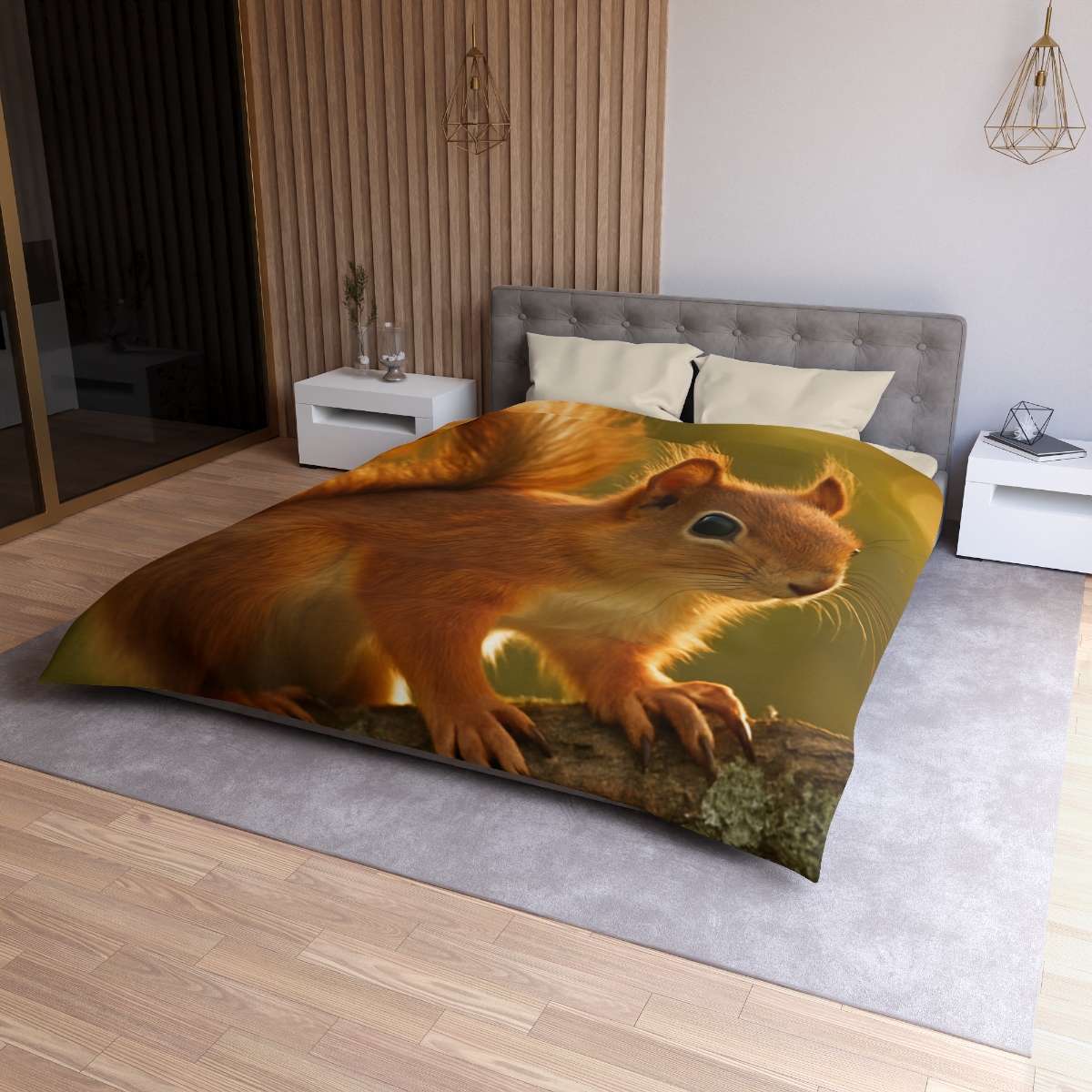 Sunrise Forager Red Squirrel stylish duvet covers