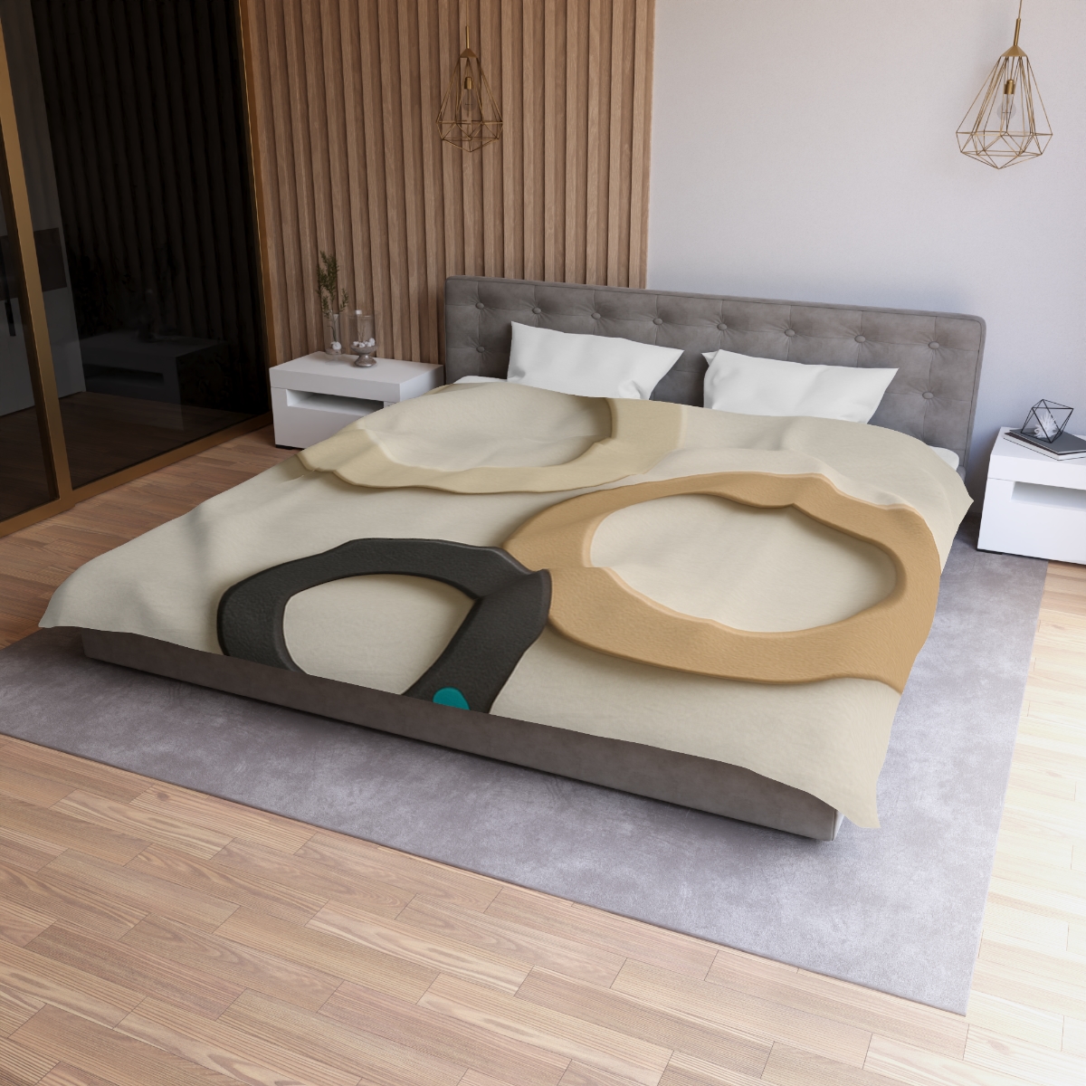 Three Balanced Rings personalized bedding duvets