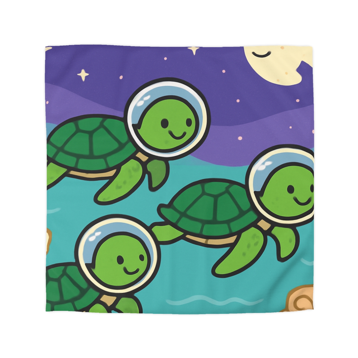 Starry Seas Turtle Team warm winter duvets