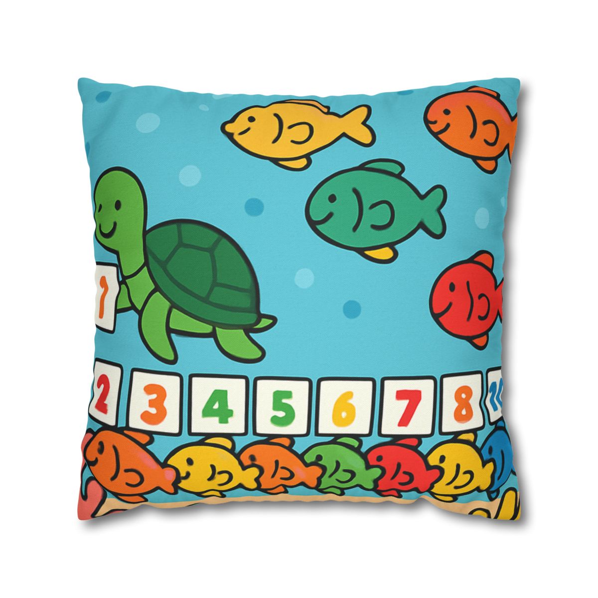 Coral Reef Number Parade personalized pillow covers