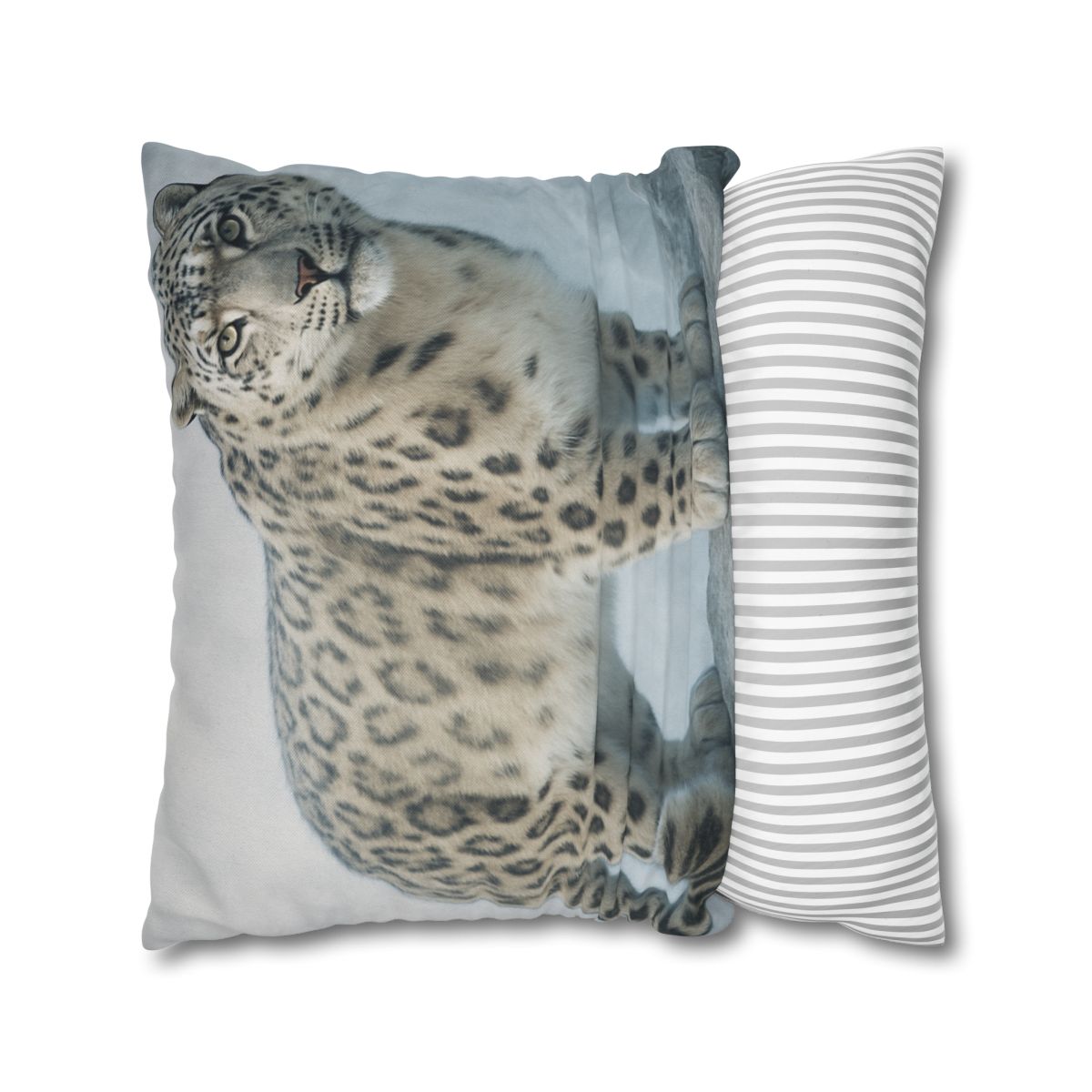 Frost Summit Snow Leopard soft cotton pillow cases