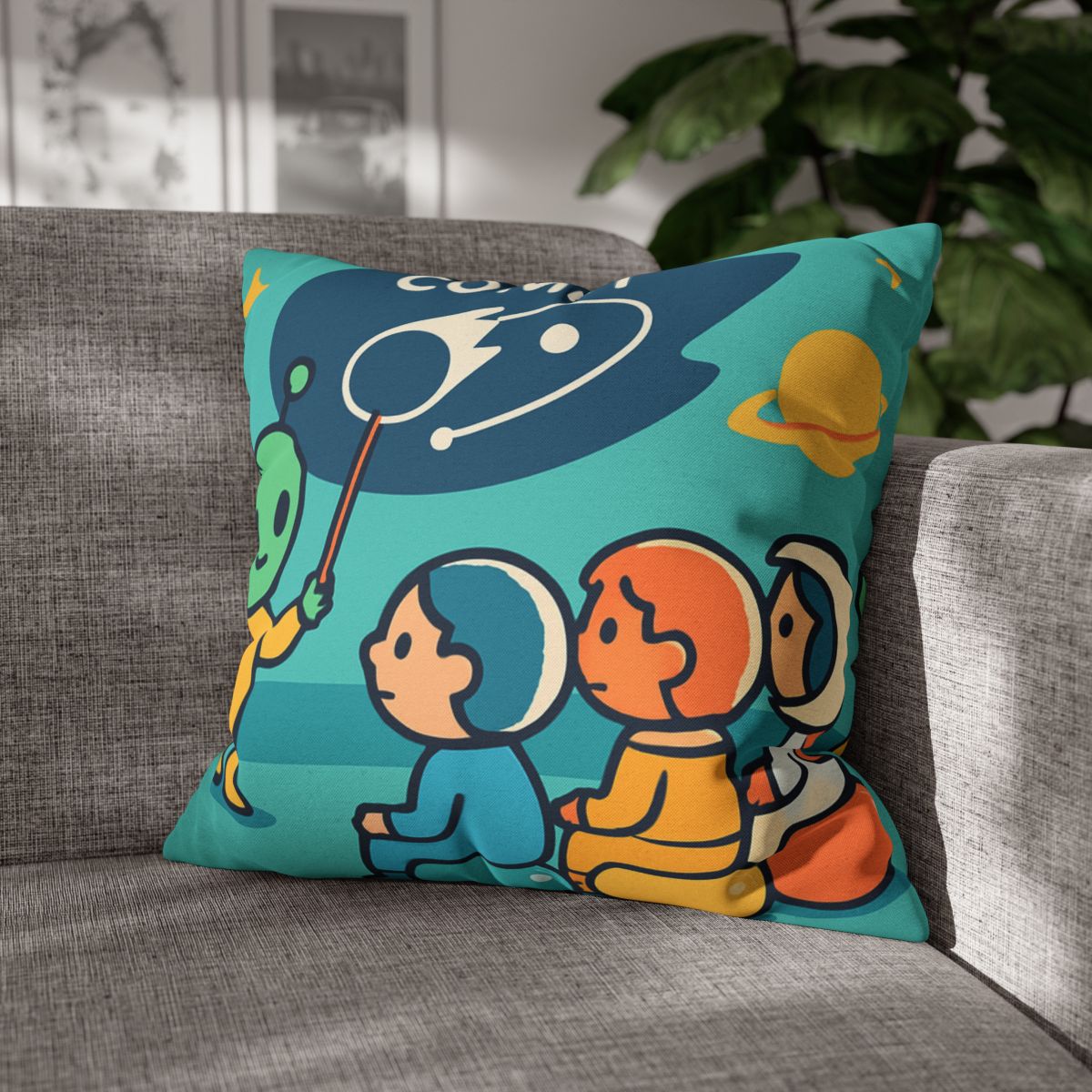 Comet Classroom On A Bubble Planet unique gift pillow cases