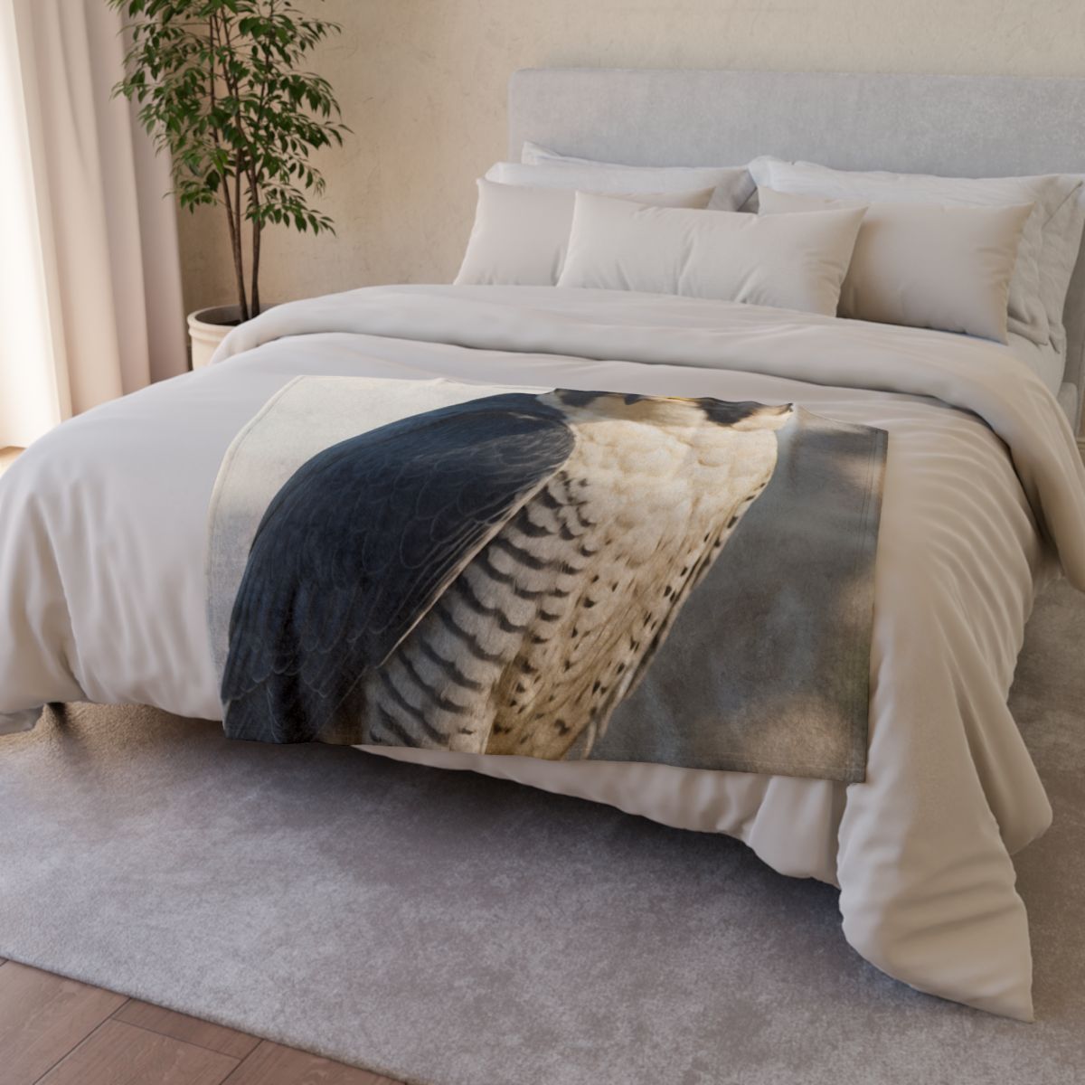 Velocity Gaze Peregrine Falcon decorative home blankets
