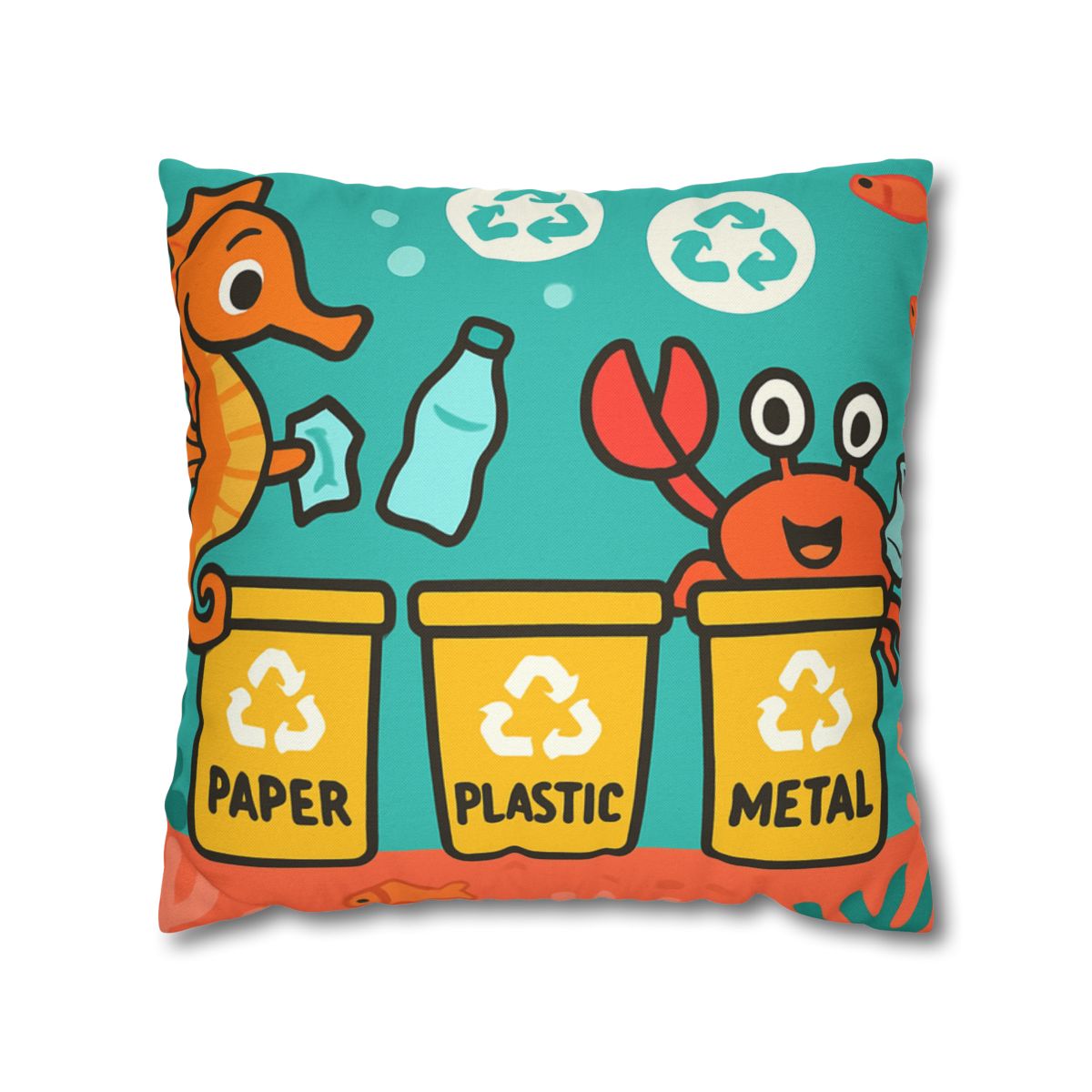 Coral City Recycling Seahorse Patrol unique gift pillow cases