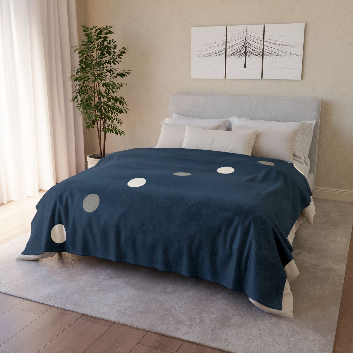Diagonal Dot Ladder personalized cozy blankets