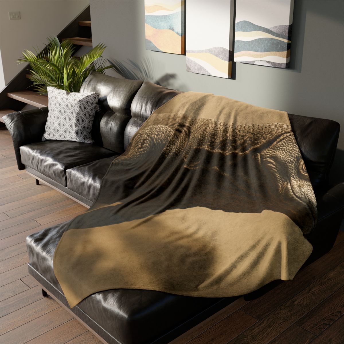 Ancient Sentinel Komodo Dragon designer printed blankets