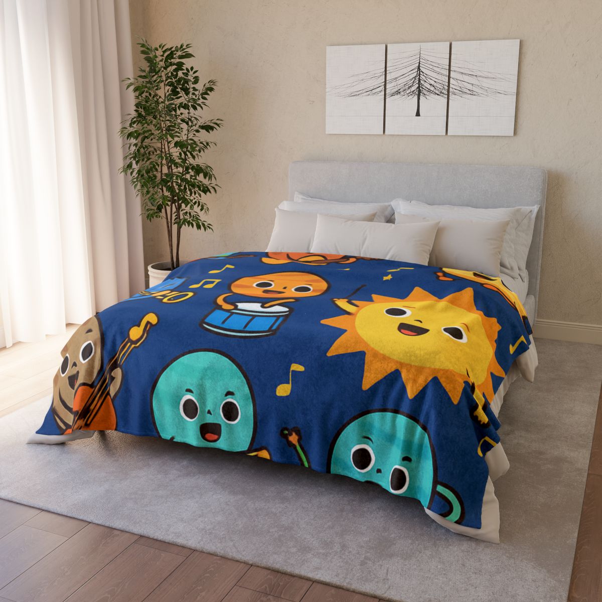 Planetary Music Band soft fleece blankets