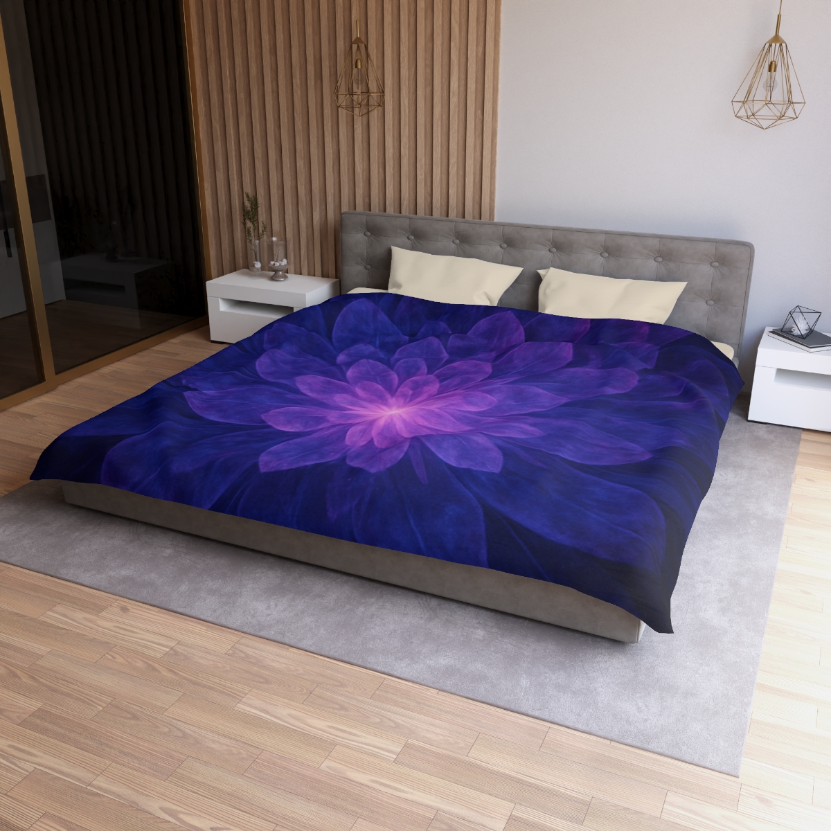 Nebula Petal Radiance designer printed duvets