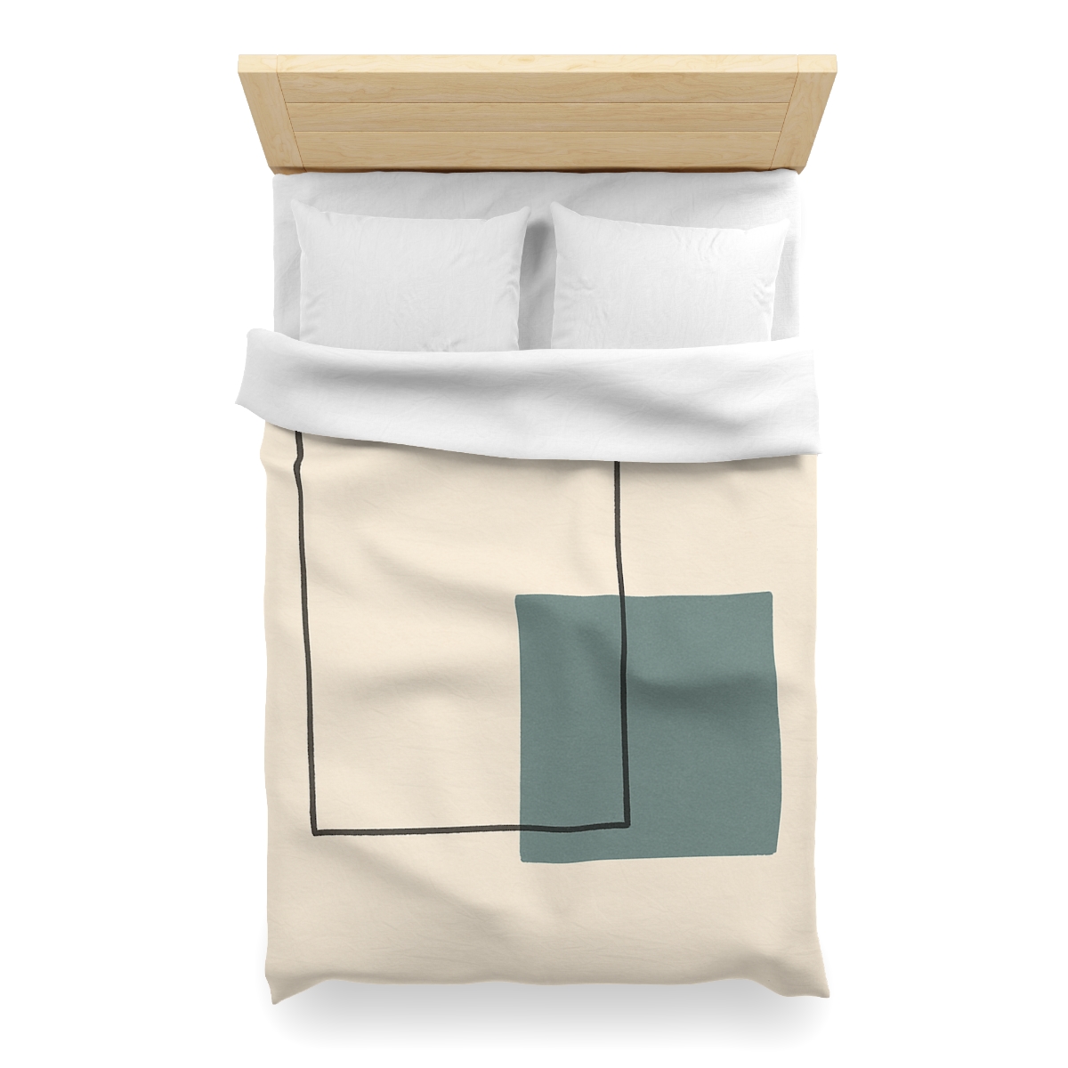 Open Frame With Quiet Spill designer printed duvets