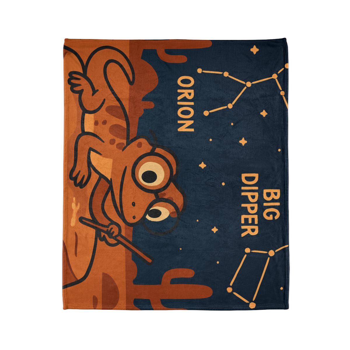 Stargazing Lizard Desert Camp soft fleece blankets