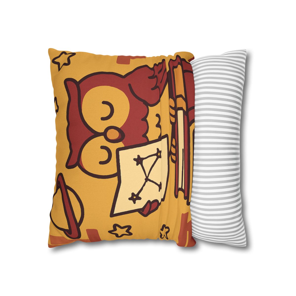 Cosmic Owl Library trendy patterned pillow cases